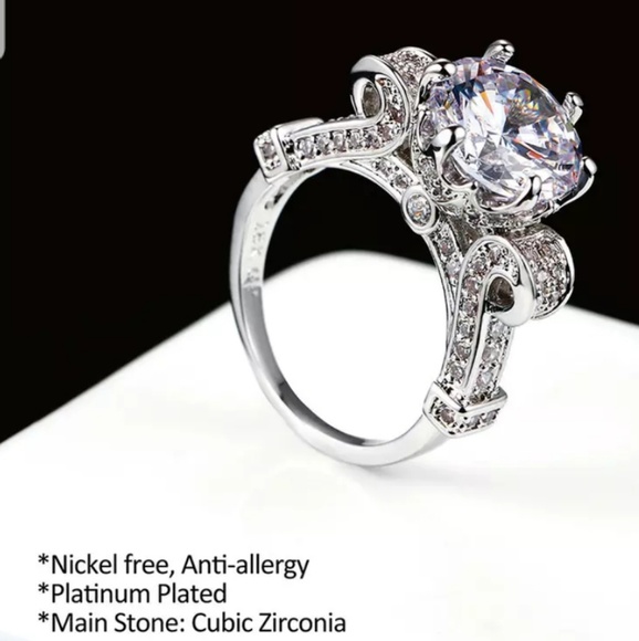 3.87ct Stunning Statement Engagement  Copper Ring - Picture 2 of 7